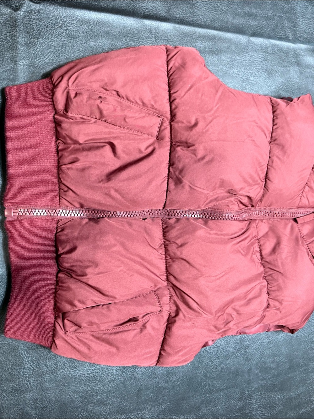 Aeropostale Women's Dusty Rose Sleeveless Puffer Vest